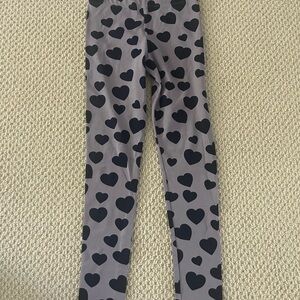 Arket Kids Leggings with Navy Heart Pattern